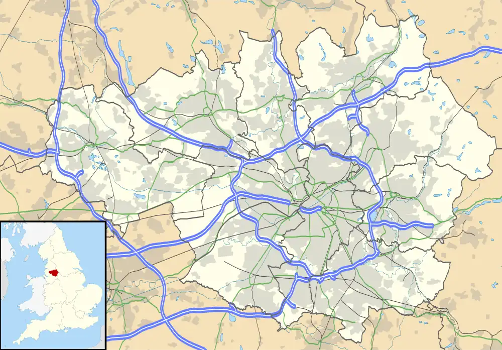 St Helens R.F.C.–Wigan Warriors rivalry is located in Greater Manchester