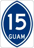 Guam Highway 15 marker