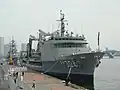 Inazuma moored behind HMAS&nbsp;Success at Harumi on 13 September 2009.