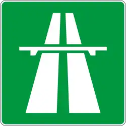 Croatian motorway sign