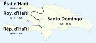 The Kingdom of Haiti in the northwest of Hispaniola