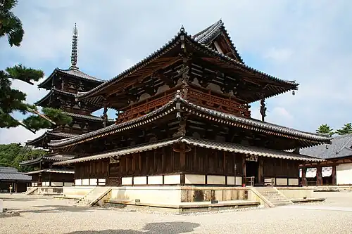 Hōryū-ji's kondō (Japan's National Treasure)