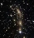 Galaxy cluster MACS J0416.1−2403 is one of six being studied by the Hubble Frontier Fields programme.[13]