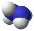 Spacefill model of hydrazine