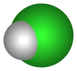 Molecular structure of hydrochloric acid