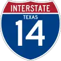 Interstate 14 marker