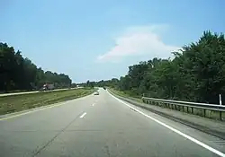 I-80 westbound in Scrubgrass Township