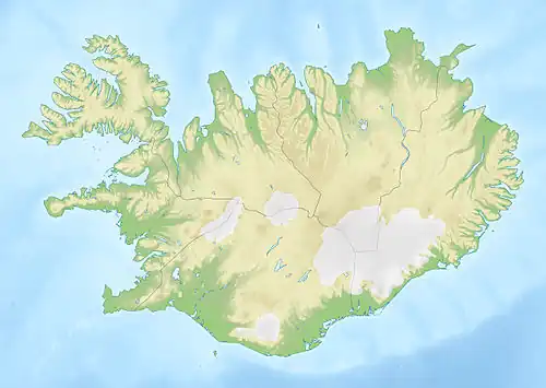Location of Kleifarvatn in Iceland.