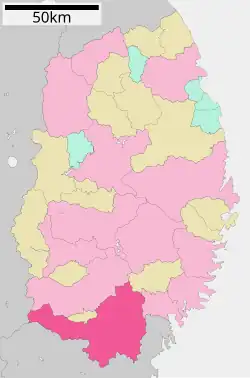 Location of Ichinoseki