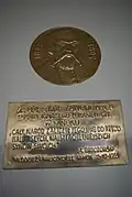 Plaque commemorating Ignacy Łukasiewicz, patron of School Complex No. 5