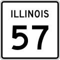 Illinois Route 57 marker