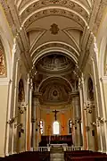 Inside the cathedral nave.