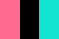 The Italian flag inverted: if a viewer stares at the middle of the flag long enough and blinks at a wall rapidly afterwards, this flag will appear in color.