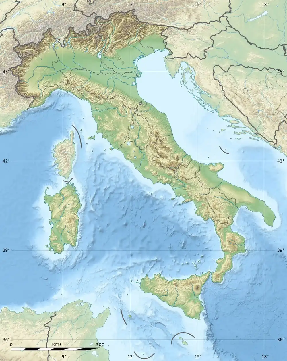 A topographical map showing the location of Lago di Ravedis in Italy.
