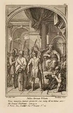 Jesus before Pontius Pilate after a work by François-Alexandre Verdier