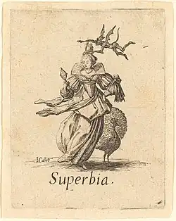Jacques Callot, Pride (Vanity), probably after 1621