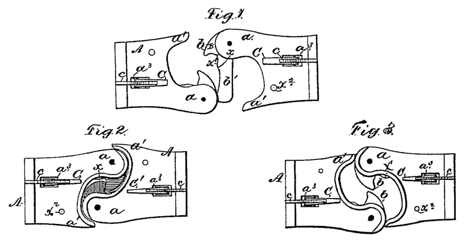 Coupler diagram from US patent 138,405