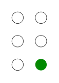 ⠠ (braille pattern dots-6)