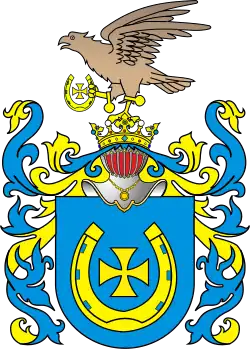 Episcopal coat of arms of Archbishop Wojciech Jastrzębiec,