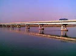 The River Jhelum and the bridge from Sarai Alamgir side