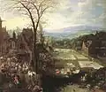 Flemish Market and Washing Place by Joos de Momper, first half 17th century