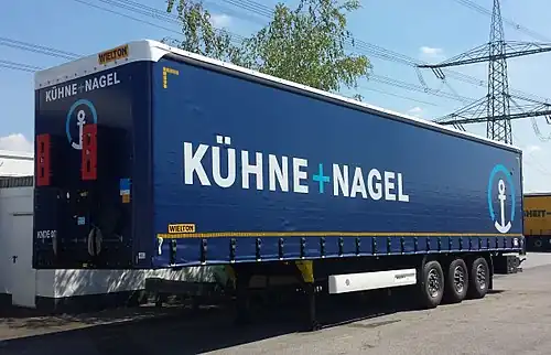 A Semi-trailer of Kuehne + Nagel