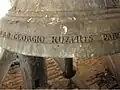 The name of Priest György Küzmics (1752-1810) of the Old Small Bell