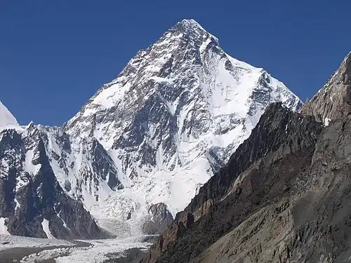 The summit of K2 is the highest point of Pakistan.