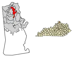 Location in Kenton County, Kentucky