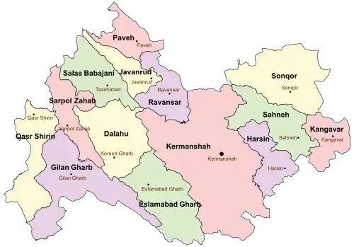 Counties of Kermanshah Province