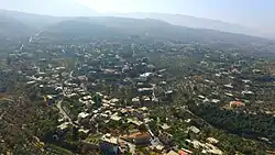 Panorama of Khraibeh village and olive orchards