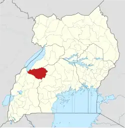 District location in Uganda