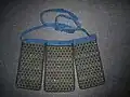 Edo period kikko haidate (thigh guards) with iron plates, sewn between two layers of cloth
