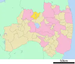 Location of Kitashiobara in Fukushima Prefecture