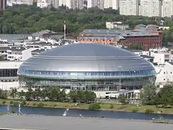 Exterior of the 5,000 seat Krylatskoye Sports Palace.