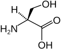 Skeletal structure of L-serine