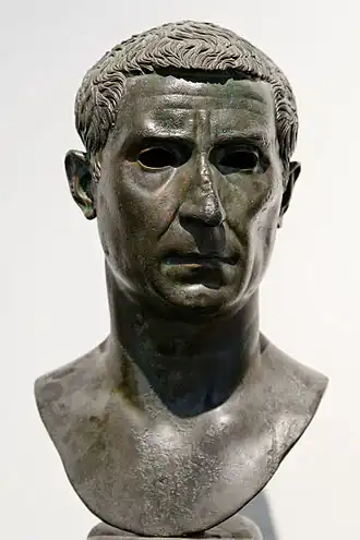 Lucius Calpurnius Piso Pontifex, found in the villa's tablinum