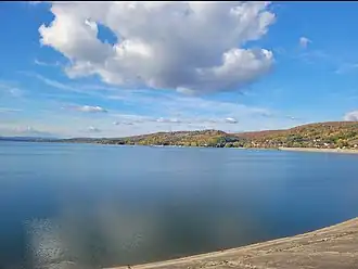 The Budeasa Reservoir on the river Argeș
