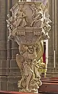 Marble pulpit designed by Pasquale Bocciardo