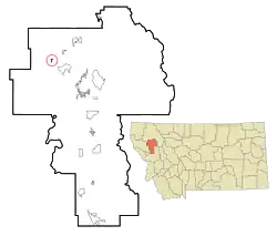 Location of Elmo, Montana