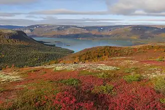 Lake Seydozero seen from the Mount Ninchurt