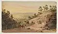 Lapstone Hill, Blue Mountains, New South Wales, ca. 1856, by S.T. Gill, watercolour,DG V*/Sp Coll/Gill/12