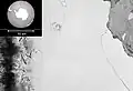 Radar imagery from Sentinel-1B taken on 12&nbsp;July 2017, showing the complete break