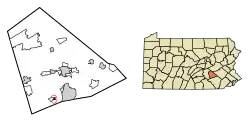Location in Lebanon County, Pennsylvania