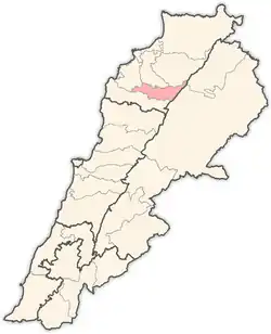 Location in Lebanon