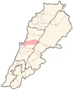 Location in Lebanon
