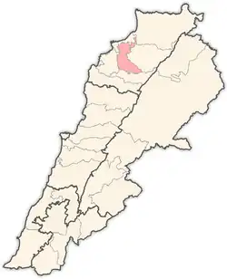 Location in Lebanon
