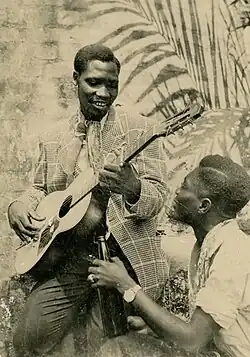 Léon Bukasa (left) with a friend