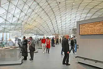 Islamic art display in the covered Cour Visconti, 2012
