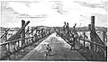First pontoon bridge, built in 1803. View from Larsberg at Lidingö.